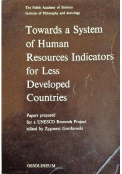 Towards a System of Human Resources Indicators for Less Developed Countries