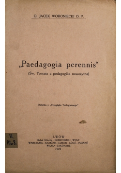 Paedagogia perennis 1924 r.