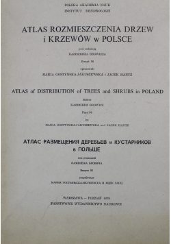 Atlas rozmieszczenia drzew i krzewów w Polsce Zeszyt 26