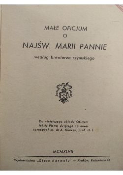 Małe oficjum najśw.Marii Pannie, 1947 r.
