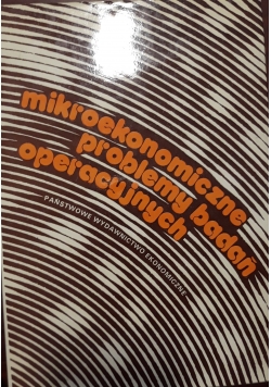 Mikroekonomiczne problemy badań operacyjnych