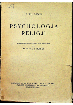 Psychologja Religji 1933r