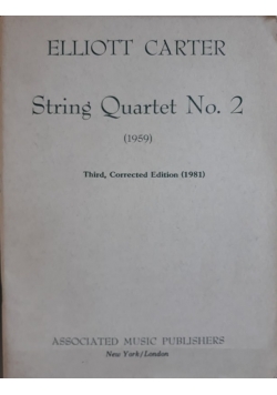 String Quartet No. 2, nuty
