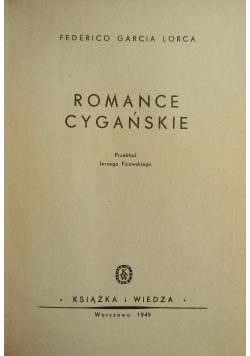 Romance cygańskie, 1949 r.
