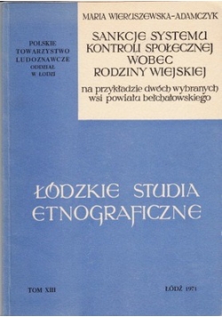 Łódzkie studia etnograficzne Tom XIII