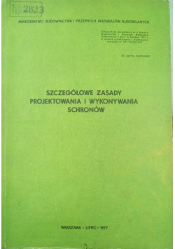 Szczegółowe Zasady Projektowania i wykonywania schronów