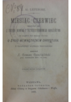 Miesiąc czerwiec, 1895r.
