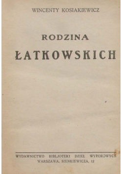 Rodzina Łatkowskich, 1926 r.