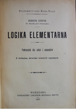 Logika elementarna 1907 r.