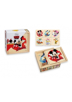 Drewniane klocki małe Mickey