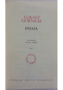 Łukasz Górnicki. Pisma, Tom II