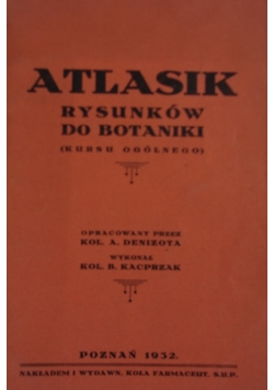 Atlasik rysunków do botaniki, 1932 r.