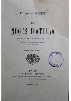 Noces DAttila 1880 r.