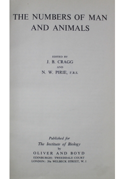 The numbers of man and animals