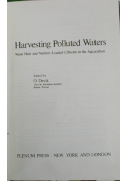 Harvesting Pollutes Waters