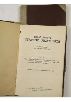 Pismo Święte Starego Przymierza, cz.II - III, 1945 r.