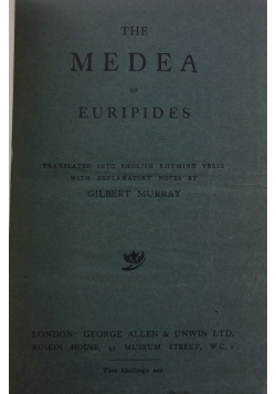 The Madea of Euripides, 1921 r.