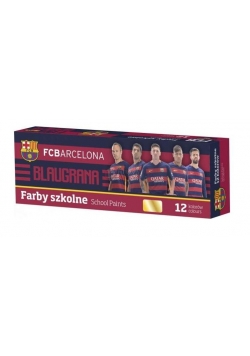 Farby szkolne 12 kolorów FC Barcelona ASTRA
