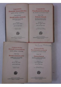 Langenscheidta. Słownik kieszonkowy języków polskiego i niemieckiego. Część I-II., 1920 r.