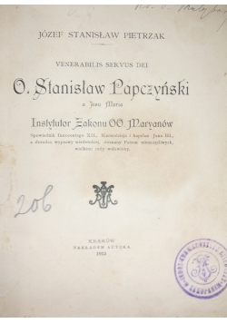 O. Stanisław Papczyński, 1913r.