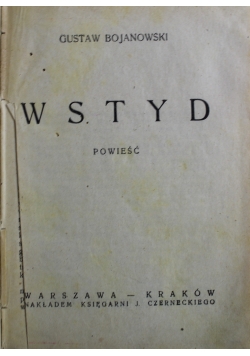 Wstyd powieść 1921 r.