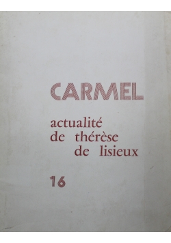 Carmel 16 Actualite de Therese de Lisieux