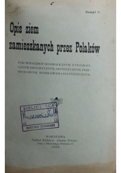 Opis ziem zamieszkanych przez Polaków 21 numerów 1903r