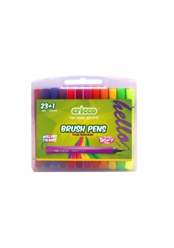 Pisaki Pędzelkowe Cricco 23+1 Kol.Kaseta