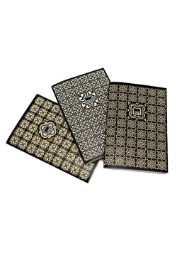 Notatnik A6 Golden tiles 3 sztuki