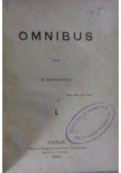 Omnibus, 1869 r.