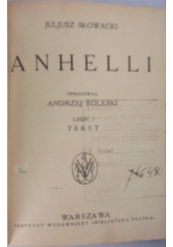 Anhelli, 1930 r.