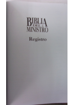 Biblia del ministero Registro