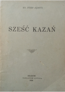 Sześć Kazań 1928 r