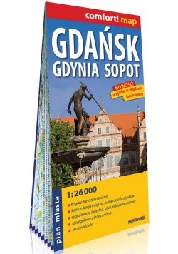 Gdańsk Gdynia Sopot laminowany plan miasta 1:26 000