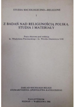 Z badań nad religijnością polską. Studia i materiały