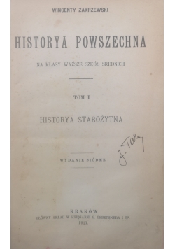 Historya powszechna Tom I, 1911 r.