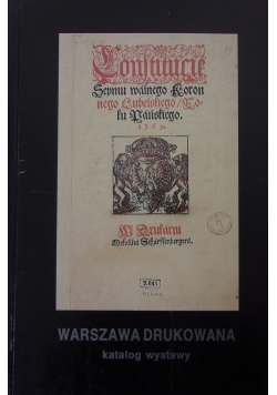 Warszawa drukowana katalog wystawowy