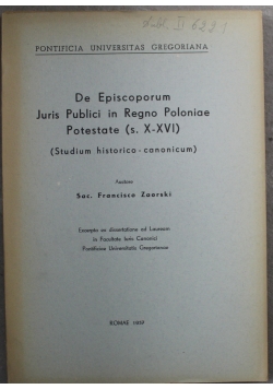 De Episcoporum Iuris Publici in Regno Policice Potestate