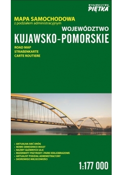 Województwo Kujawsko-Pomorskie 1:177 000 mapa