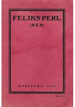 Feliks Perl, 1928r.
