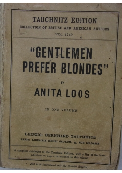 Gentlemen prefer Blondes