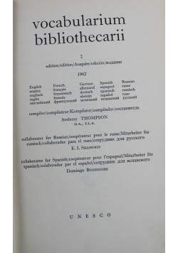 Vocabularium Bibliothecarii