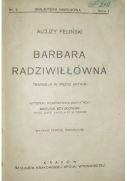 Barbara Radziwiłłówna ,1924r.