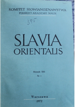 Slavia orientalis Rocznik XXI 4 numery