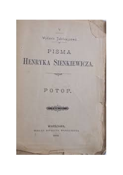 Potop,Tom III, 1896r.