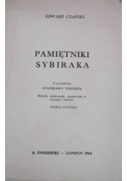Pamiętniki Sybiraka