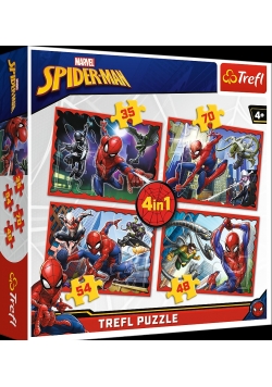Puzzle W sieci Spider-mana 4w1 NOWA