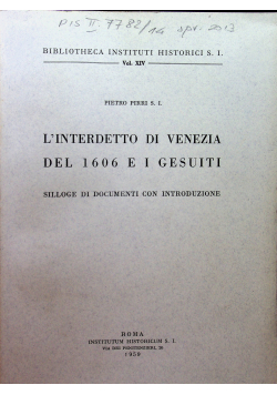 L Interdetto di Venezia del 1606 e i Gesuiti