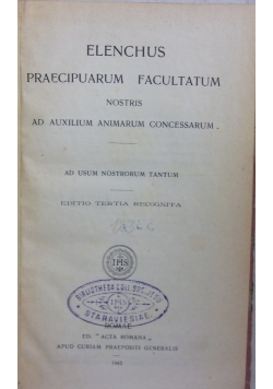 Elenchus praecipuarum facultatum