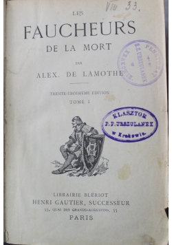 Les Faucheurs de la Mort Tome I 1868 r.
